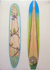 CzrArt: Roger Hall Vintage Reissue Longboard Artwork 3